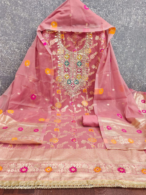 Dhaaga Ghar Embroidered Unstitched Dress Material - Image 4