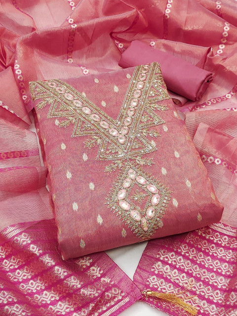 Dhaaga Ghar Embroidered Unstitched Dress Material