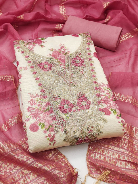 Dhaaga Ghar Embroidered Unstitched Dress Material