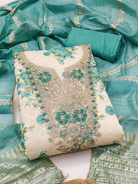 Dhaaga Ghar Embroidered Unstitched Dress Material