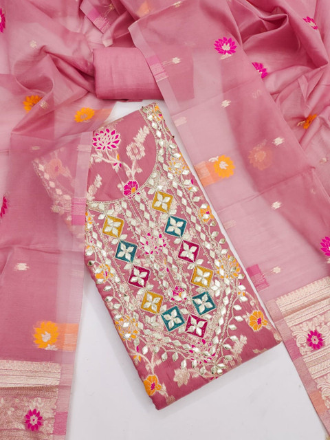Dhaaga Ghar Embroidered Unstitched Dress Material - Image 2