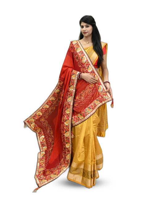 Ranisatiya creation Bandhani Printed Gotta Patti Dupatta