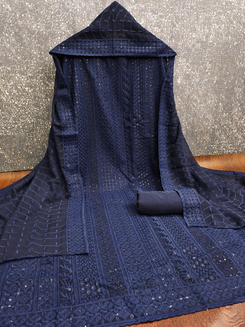 Dhaaga Ghar Embroidered Unstitched Dress Material - Image 2