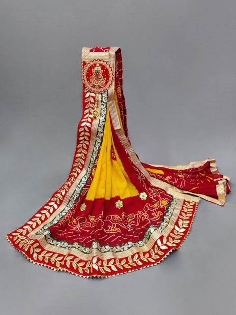 Ranisatiya creation Bandhani Printed Dupatta With Gotta Patti - Image 3