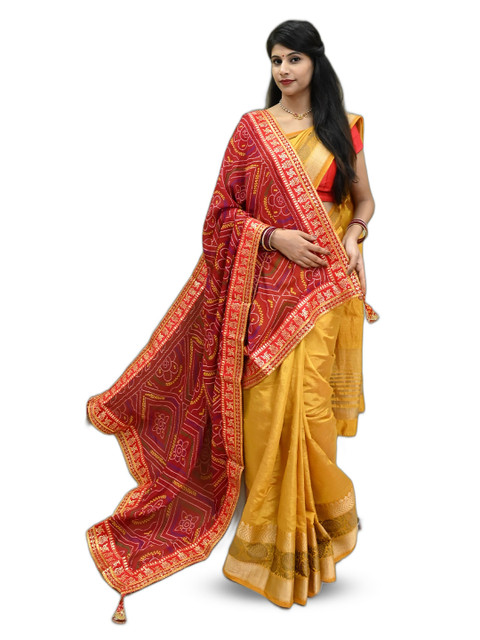 Ranisatiya creation Bandhani Printed Sequinned Dupatta
