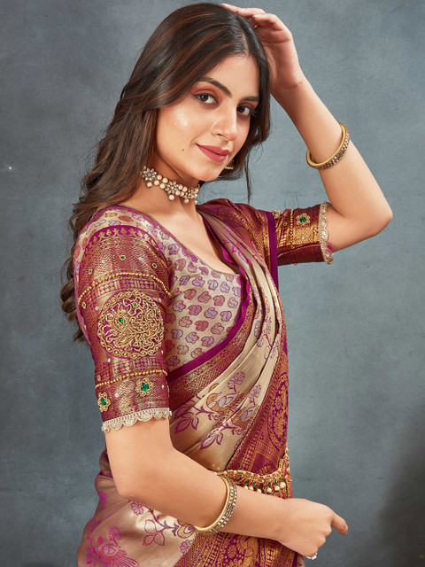 Tankori Woven Design Zari Dharmavaram Saree - Image 7