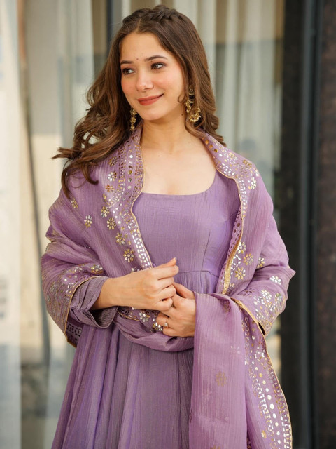 Anouk Women Embroidered Salwar & With Dupatta