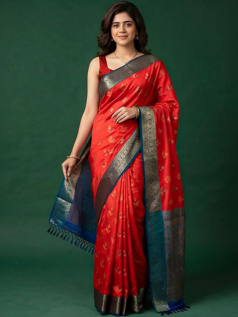 Meena Bazaar Woven Design Art Silk Saree