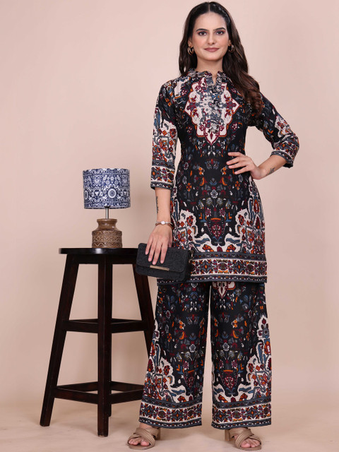 all about you Printed Tunic With Palazzos - Image 5