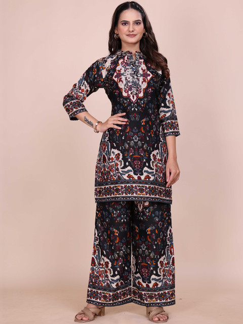 all about you Printed Tunic With Palazzos