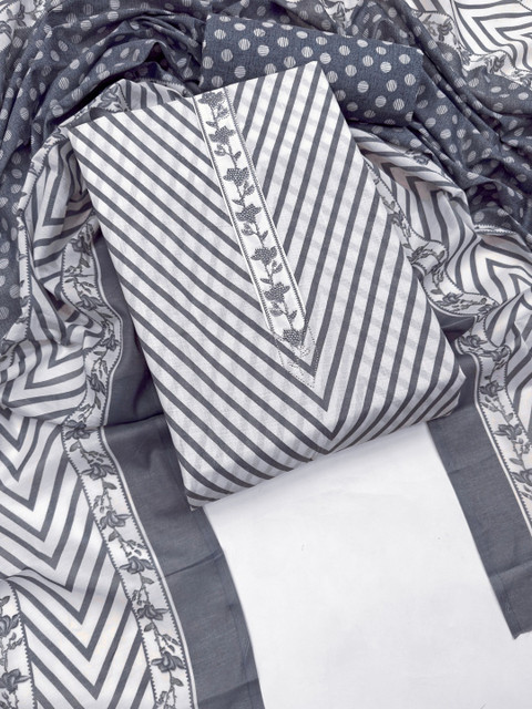 CLEMIRA Printed Pure Cotton Unstitched Dress Material