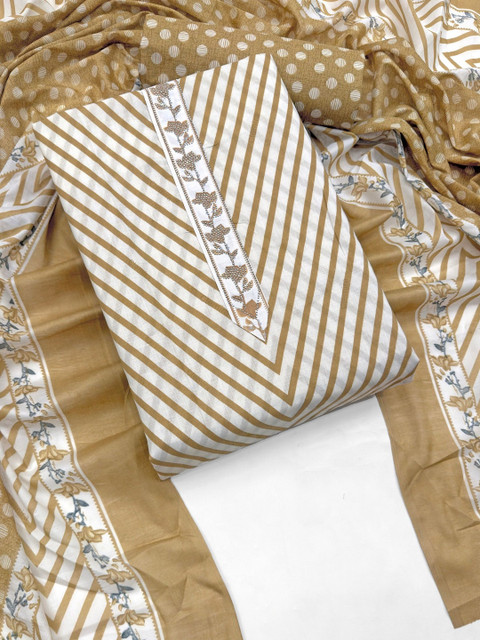 CLEMIRA Printed Pure Cotton Unstitched Dress Material