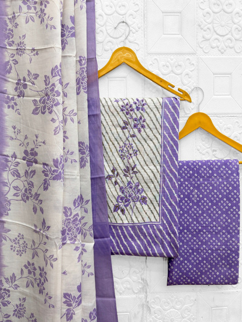 FashionsEye Printed Pure Cotton Unstitched Dress Material