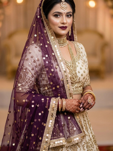 Navti Creations Embroidered Sequinned Dupatta