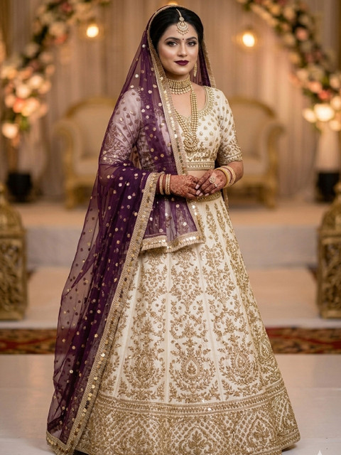Navti Creations Embroidered Sequinned Dupatta - Image 3