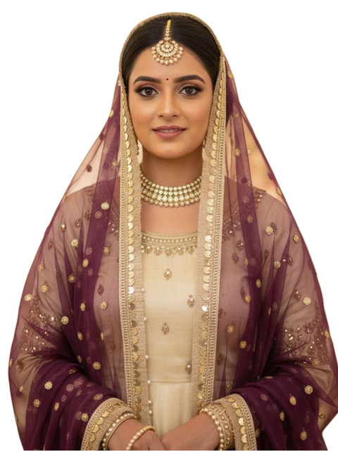Navti Creations Embroidered Sequinned Dupatta - Image 2
