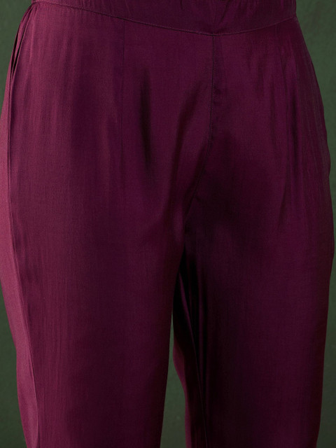 Sangria Embroidered Tunic with Trousers - Image 5