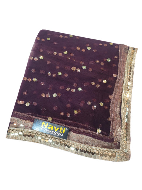 Navti Creations Embroidered Sequinned Dupatta - Image 7