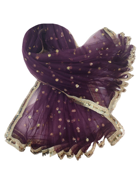 Navti Creations Embroidered Sequinned Dupatta - Image 4