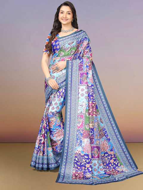 Hiyami Ethnic Motifs Mirror Work Heavy Work Tussar Saree