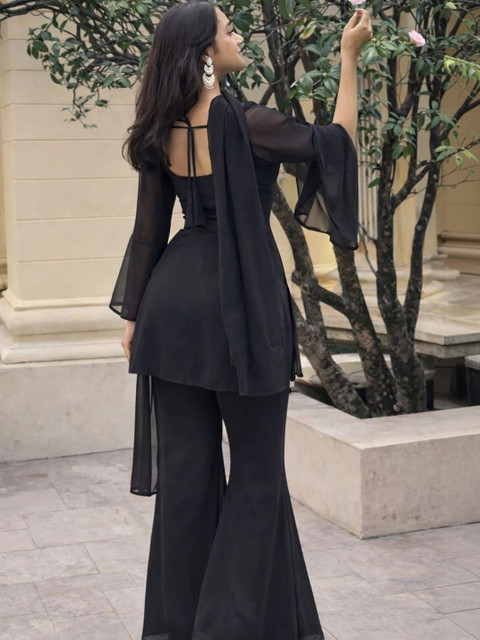 TRYAMBAKAM Women Regular Kurta with Sharara & With Dupatta - Image 6