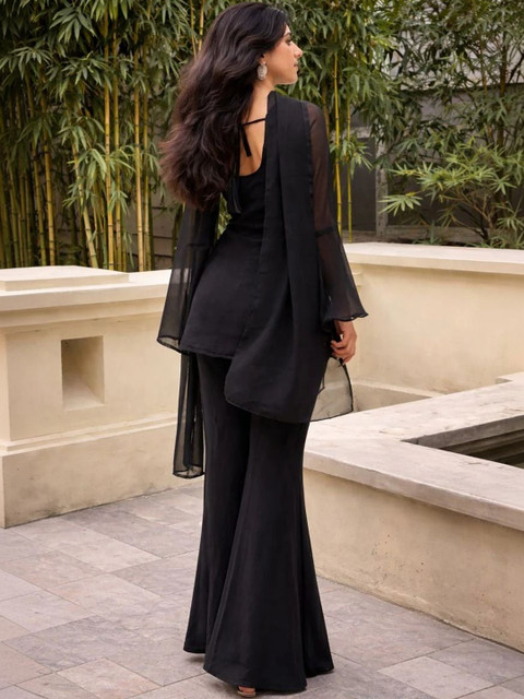 TRYAMBAKAM Women Regular Kurta with Sharara & With Dupatta - Image 2