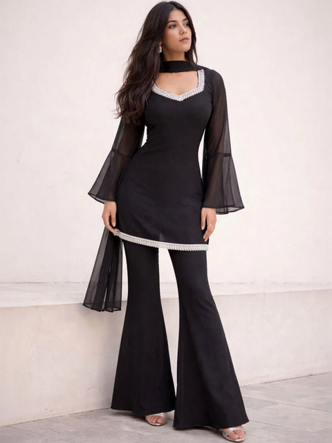 TRYAMBAKAM Women Regular Kurta with Sharara & With Dupatta - Image 5