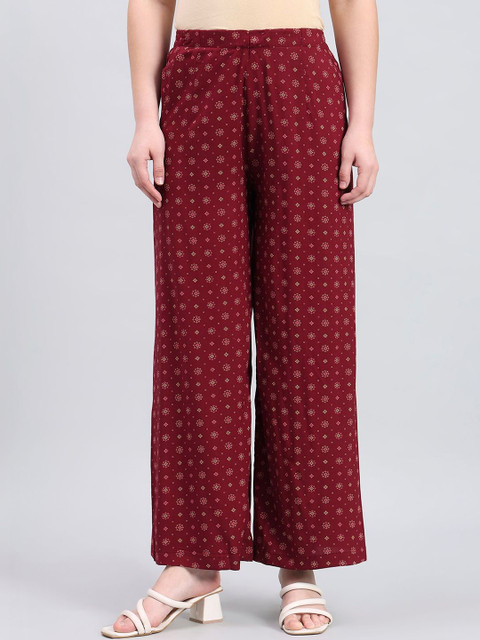 Go Colors Women Ethnic Motifs Printed Flared Ethnic Palazzos