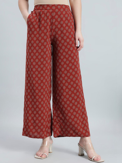 Go Colors Women Ethnic Motifs Printed Flared Ethnic Palazzos