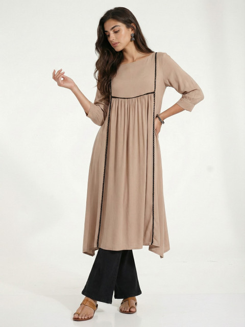 fusion by glitchez Gathered A-Line Kurta - Image 3