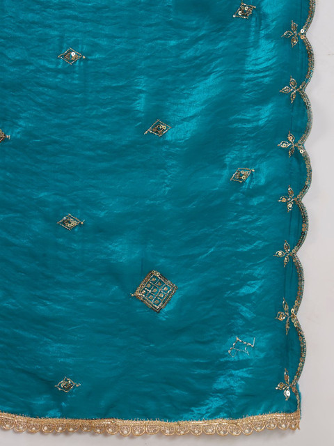 HANDICRAFT PALACE Embroidered Dupatta with Sequinned - Image 6