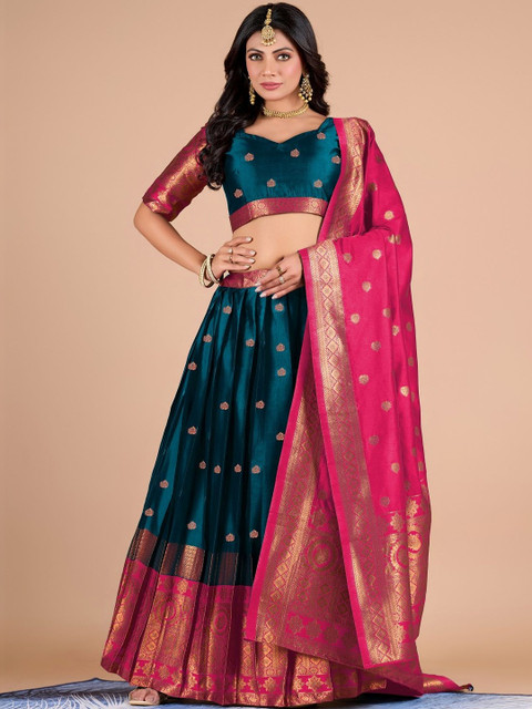 VSOKA Unstitched Lehenga & Blouse With Dupatta