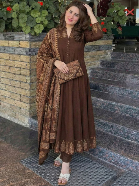 SZN Women Ethnic Motifs Printed Regular Kurta with Trousers & With Dupatta