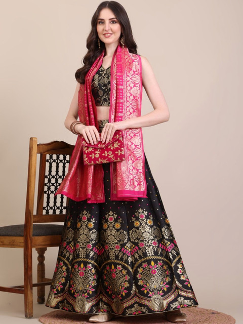 Renvaani Fashion Embellished Semi-Stitched Lehenga & Blouse With Dupatta
