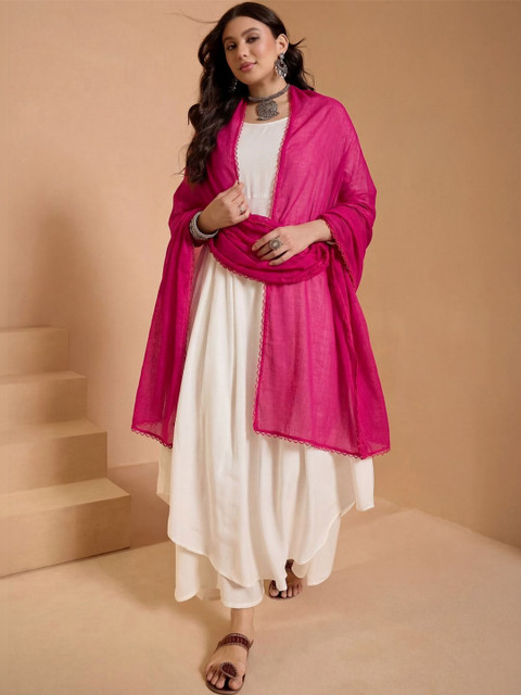 Clora Creation Women Solid Cotton Dupatta