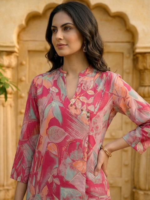 AANVI Floral Cotton Printed Tunic with Trousers - Image 5