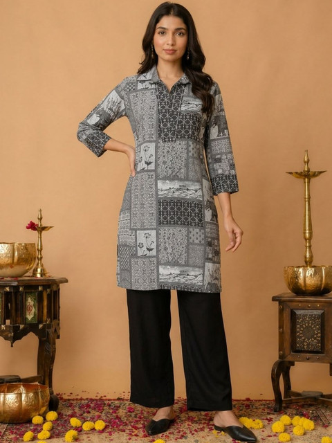 SZN Women Women Cotton Floral Printed Kurta