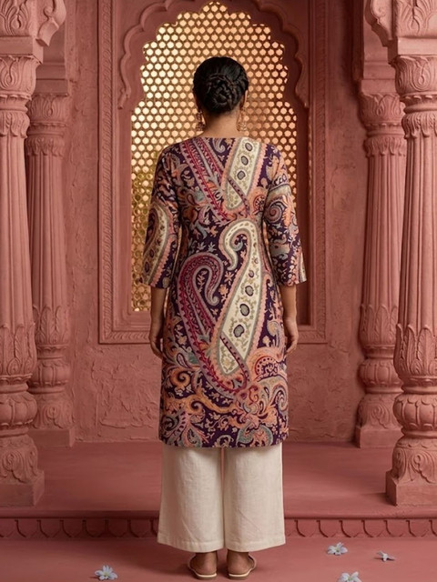NAVYAAZRI Women Paisley Printed Kurta - Image 2