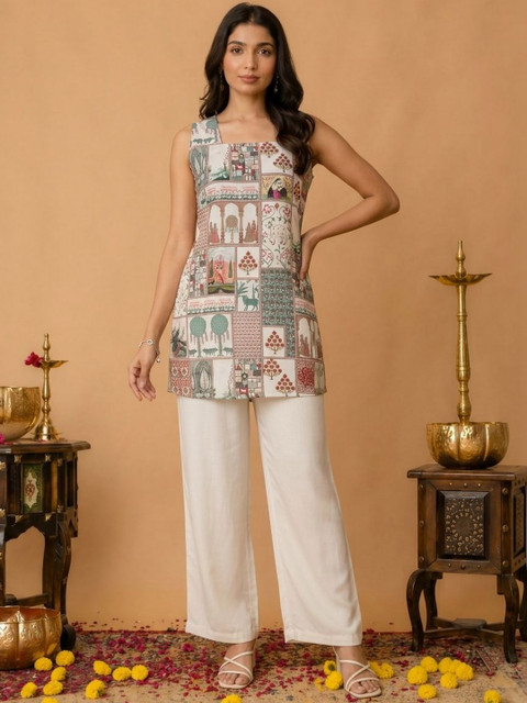SZN Women Ethnic Motifs Printed Indie Prints Kurta