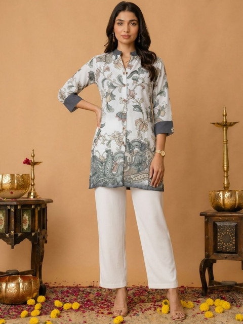 SZN Women Floral Printed Indie Prints Kurta