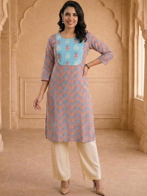 SZN Women Ethnic Motifs Printed Indie Prints Kurta