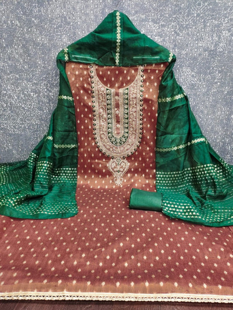 Rangtulika Ethnics Embroidered Unstitched Dress Material