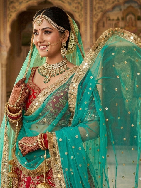 Navti Creations Embroidered Sequinned Dupatta - Image 2
