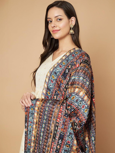AKSHADEEP Patola Printed Dupatta - Image 2