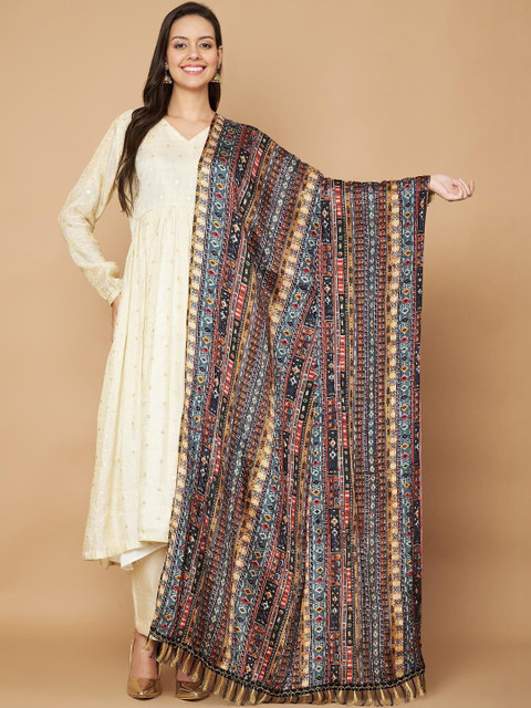 AKSHADEEP Patola Printed Dupatta - Image 3