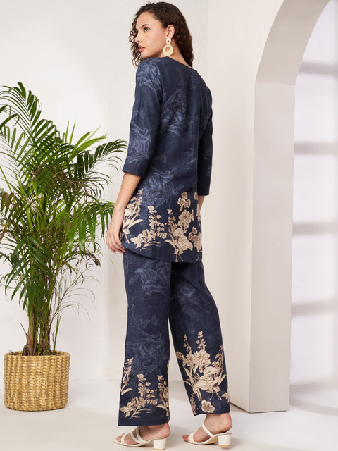 Fbella Floral Printed Tunic with Palazzos - Image 6