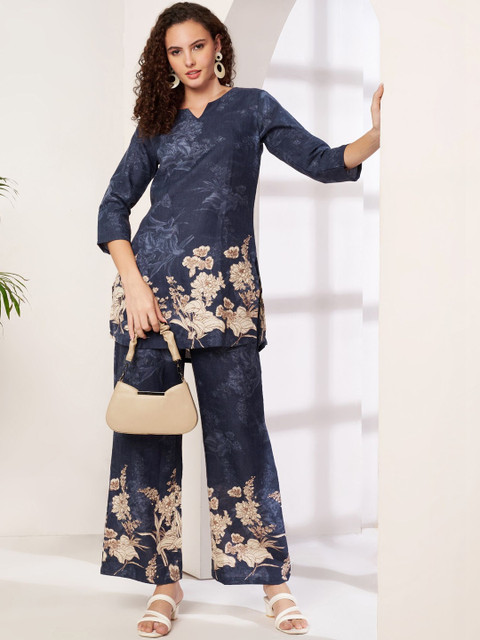 Fbella Floral Printed Tunic with Palazzos - Image 4