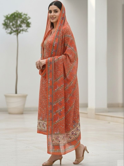 KTI Printed Unstitched Dress Material - Image 3