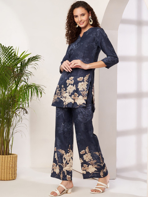Fbella Floral Printed Tunic with Palazzos - Image 2