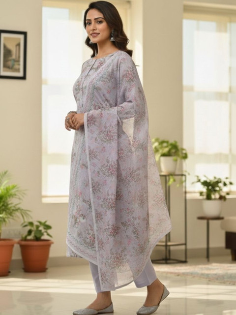 KTI Printed Unstitched Dress Material - Image 3